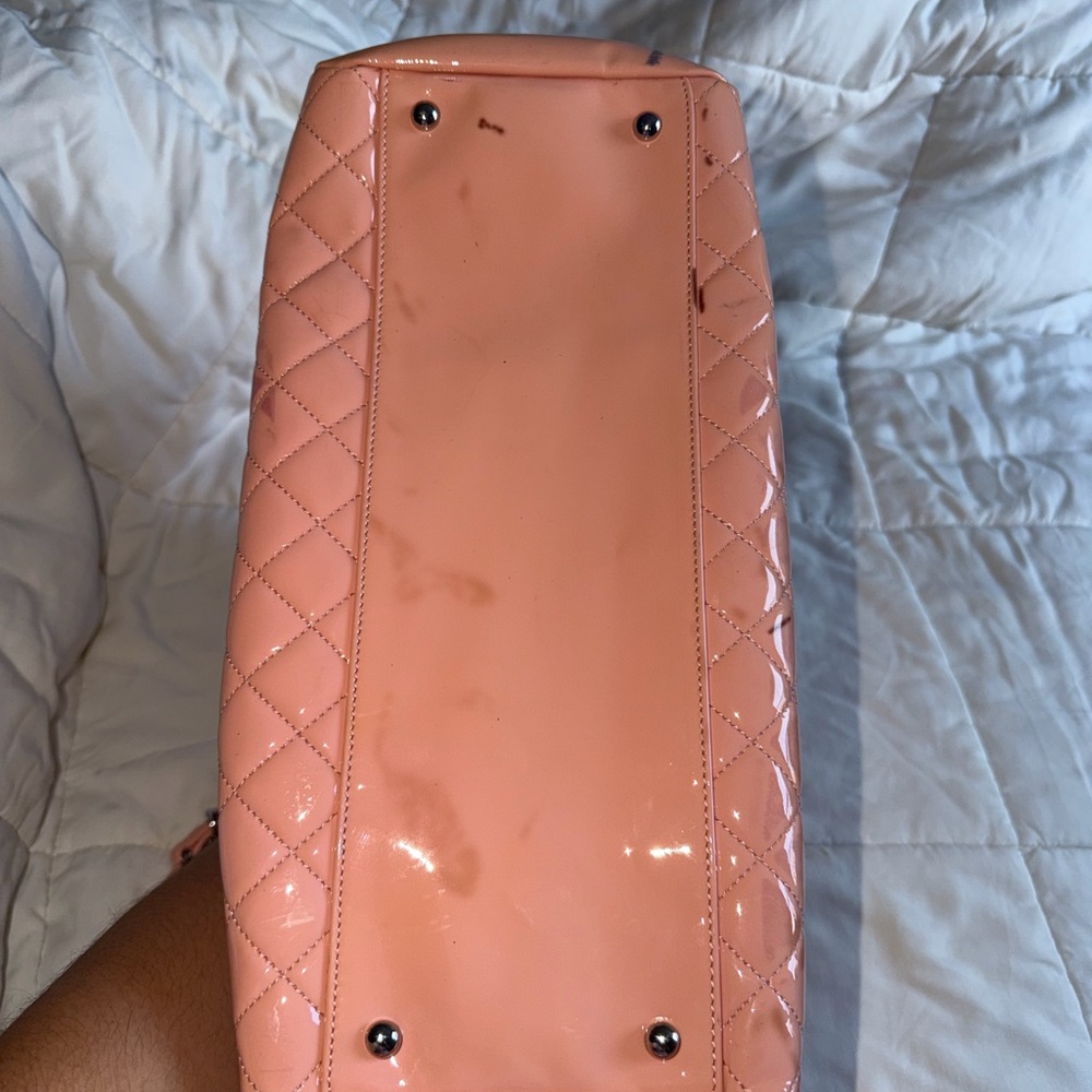 CHANEL Pink Glossy Quilted Shoulder Bag - Picture 13 of 14